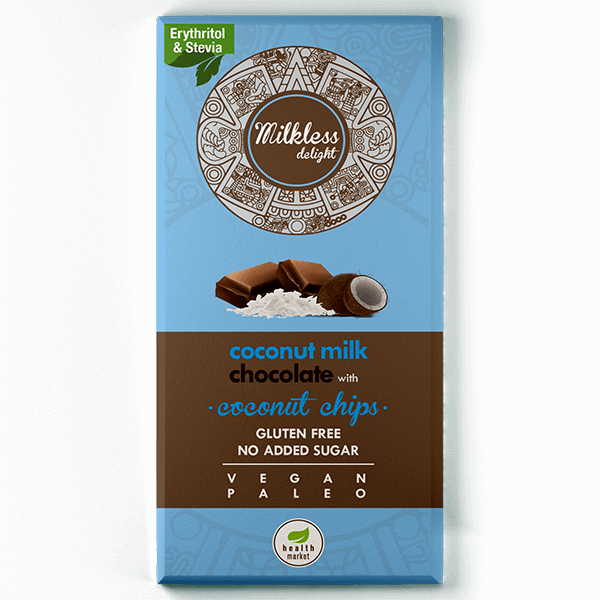 health market milkless delight gluten-free vegan and paleo chocolates with coconut chips